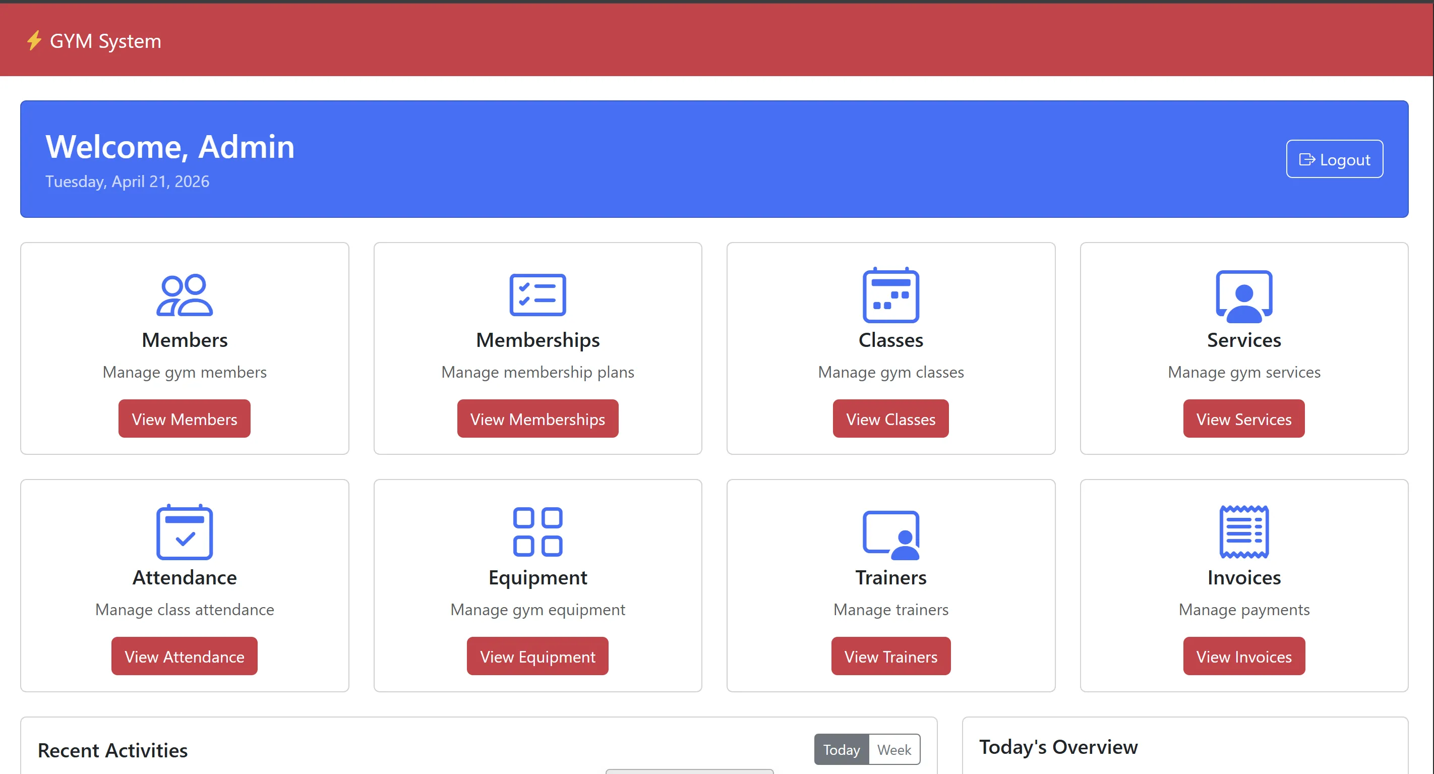 نظام إدارة الصالة الرياضية